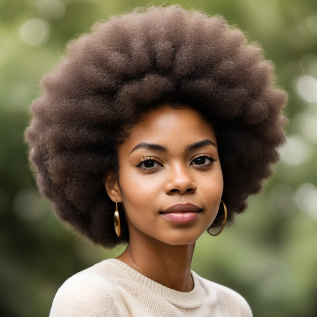 Pic of a woman with an afro