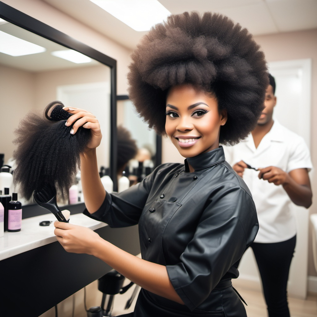Pic of a woman with an afro