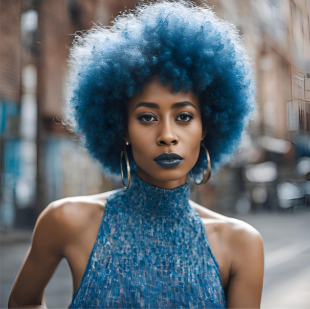 Pics of a woman with dyed hair