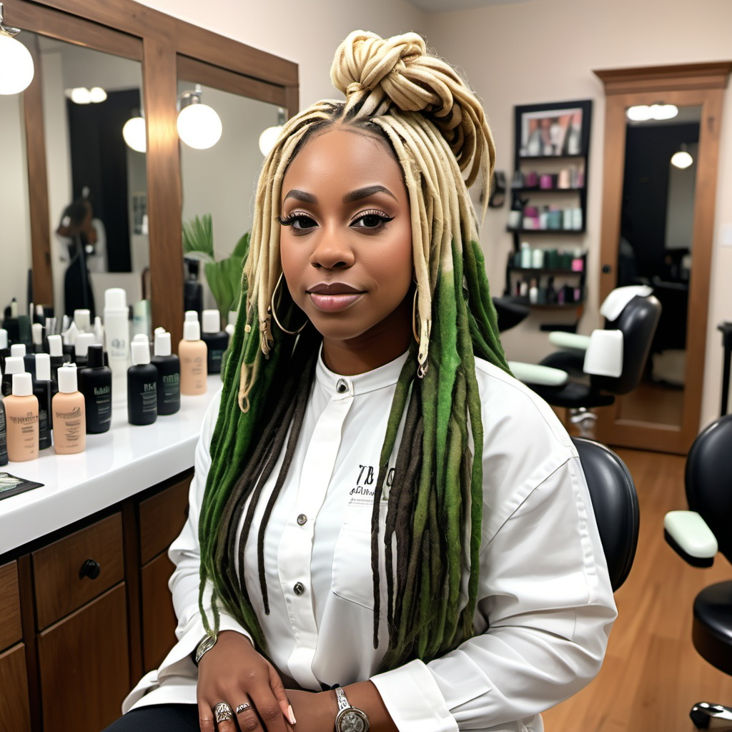 Pic of a woman with dyed hair